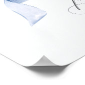 Blue Coquette Bow Vrijgezellenfeest Welkomstbord Poster (Hoek)