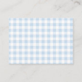 Blue Coquette Carriage Baby Shower Books for Baby Informatiekaartje (Achterkant)