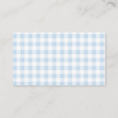 Blue Coquette Carriage Baby Shower Diaper Raffle Informatiekaartje (Achterkant)