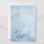 Blue Coquette Crowned Swan Baby Shower Kaart (Achterkant)