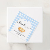 Blue Coquette Pie Baby Shower Thank You Bedankjes Labels (In situ)