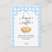 Blue Coquette Pie Diaper Raffle Informatiekaartje (Voorkant)