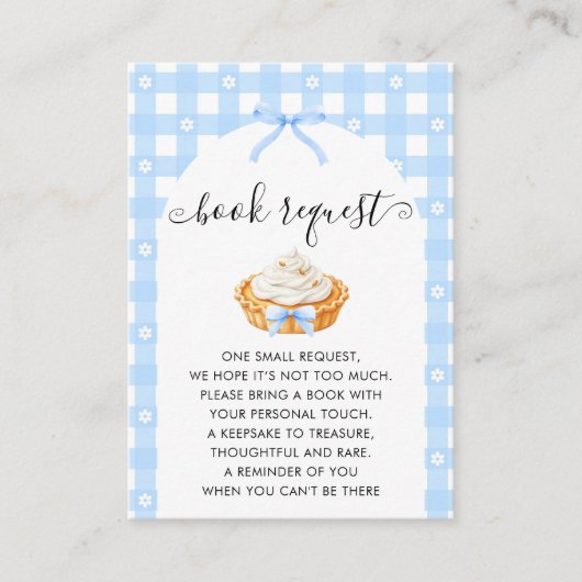 Blue Coquette Pumpkin Pie Book Request Informatiekaartje (Voorkant)
