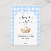 Blue Coquette Pumpkin Pie Diaper Raffle Informatiekaartje (Voorkant)
