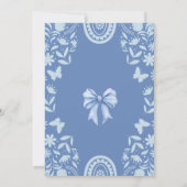 Blue Coquette Talavera Cielito Lindo Baby Shower Kaart (Achterkant)