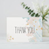 Blue Coral Abstract Bedankkaart (Staand voorkant)