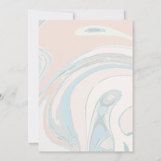 Blue Coral Abstract Kaart (Achterkant)