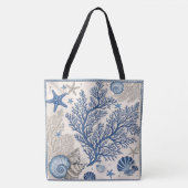 Blue Coral Canvas tas – Kustoceaan met ster (Voorkant)