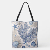 Blue Coral Canvas tas – Kustoceaan met ster (Achterkant)