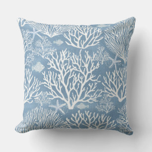 Blue Coral Decorative Pillow Kussen