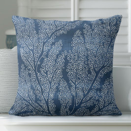 Blue Coral Decorative Pillow | Strand Sierkussenne Kussen