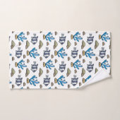 Blue Coral en Tropical Fish Zee badhanddoek set Bad Handdoek (Handdoek)