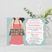 Blue coral Holiday Cookie-ruil voor recept Kaart (Staand voorkant)