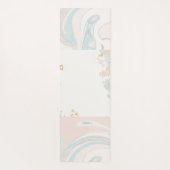 Blue Coral Marble Trendy Monogram Yoga Mat (Achterkant)