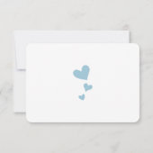 Blue Coral Mint Floral Typography Wedding Invites Kaart (Achterkant)