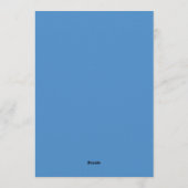 Blue Coral Painterly Botanical Wedding Kaart (Achterkant)