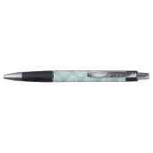 Blue Coral Reef Pattern Monogrammed Pen (Achterkant)