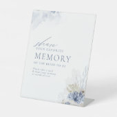 Blue Coral Seashells delen een vrijgezellenfeest Reclamebord Met Voetstuk (Voorkant)