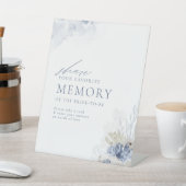 Blue Coral Seashells delen een vrijgezellenfeest Reclamebord Met Voetstuk (Insitu)