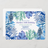 Blue Coral uitnodiging (Voorkant / Achterkant)