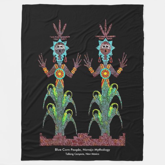 Blue Corn People, Navajo Mythology Fleece Deken (Voorkant)