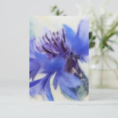 Blue Cornflower Art Flat Note Kaart (Staand voorkant)