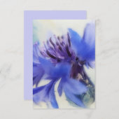 Blue Cornflower Art Flat Note Kaart (Voorkant / Achterkant)