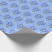 Blue Cornflower Bouquets Cadeaupapier (Hoek)