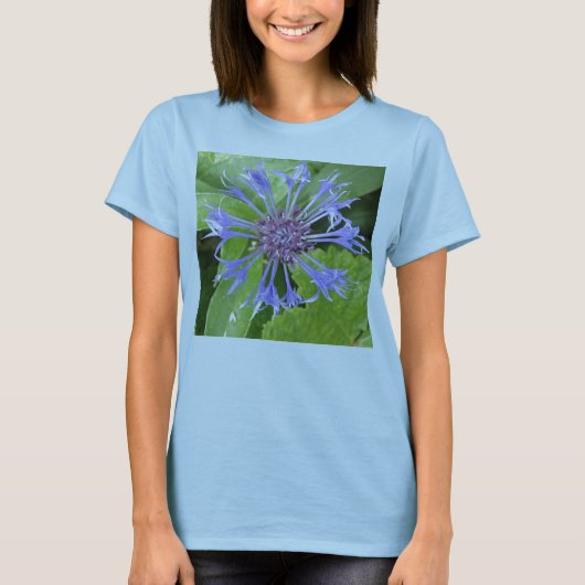 Blue Cornflower Dames T Shirt (Voorkant)