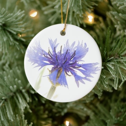 Blue Cornflower Foto - Keramisch Ornament (Boom)