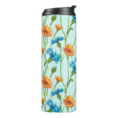 Blue Cornflower Herb of bachelor button flower bou Thermosbeker (Gedraaid links)