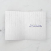 Blue Cornflower op White Wood Dank je Kaart (Binnen)