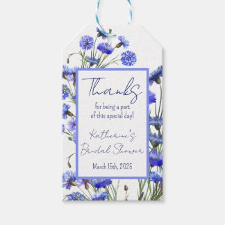Blue Cornflower Vrijgezellenfeest - Hartelijk dank Cadeaulabel