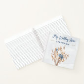 Blue Cornflower & Wheat Field Bride-laptop Notitieboek (Binnen)
