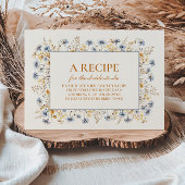 Blue Cornflower Wildflower Bridal Shower Informatiekaartje