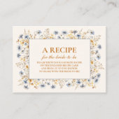 Blue Cornflower Wildflower Bridal Shower Informatiekaartje (Voorkant)