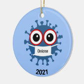 Blue Coronavirus Covid-19 Omicron Variant Ornament (Links)