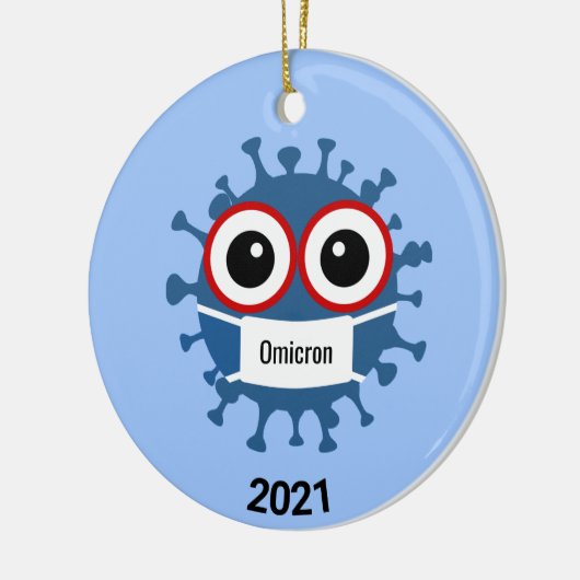 Blue Coronavirus Covid-19 Omicron Variant Ornament (Links)
