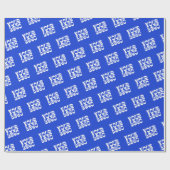 Blue Corporate Business Logo-inpakpapier Cadeaupapier (Vlak)