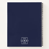 Blue Corporate Company Business Logo Promotional Notitieboek (Achterkant)