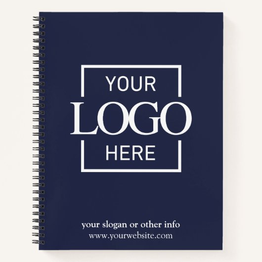 Blue Corporate Company Business Logo Promotional Notitieboek (Voorkant)
