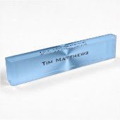 Blue corporate kantoor desk naambordje