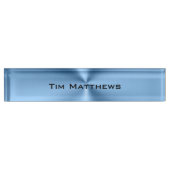 Blue corporate kantoor desk naambordje (Voorkant)