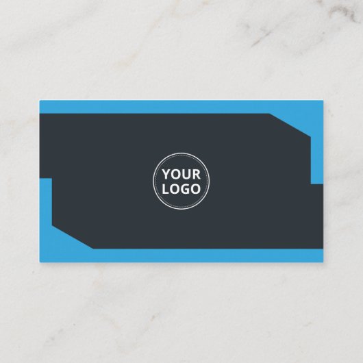 Blue Corporate Professional QR-code scanbaar Visitekaartje (Achterkant)