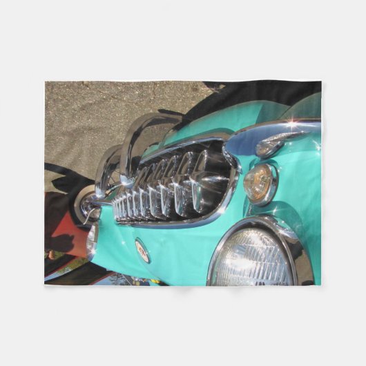 Blue Corvette Fleece Deken (Voorkant (Horizontaal))