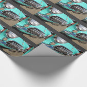 Blue Corvette ~ Wrapping paper Cadeaupapier (Hoek)
