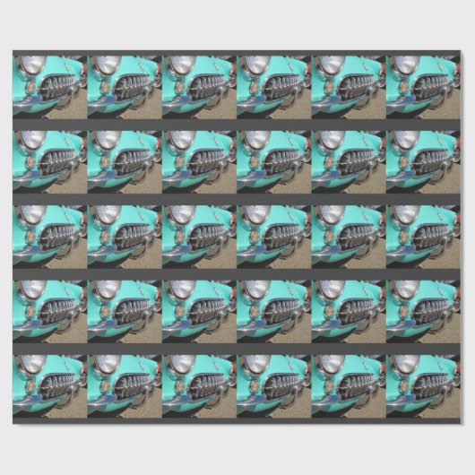 Blue Corvette ~ Wrapping paper Cadeaupapier (Vlak)