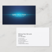 Blue Cosmic Glow Fitness Trainer Visitekaartje (Voorkant / Achterkant)