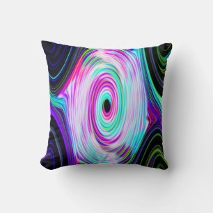 Blue Cosmic Rays 5 Swirl Pillow Kussen