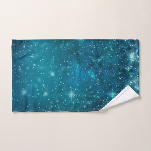 Blue Cosmic Spacey Starry Sky Bad Handdoek (Handdoek)